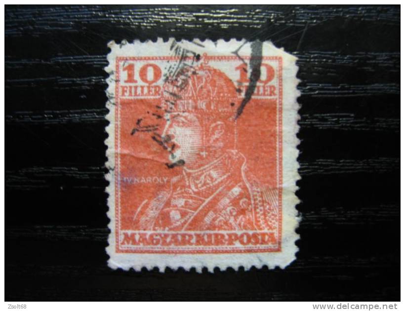 KARL IV. 10 FILLER  WITH  POSTMARK - Gebraucht