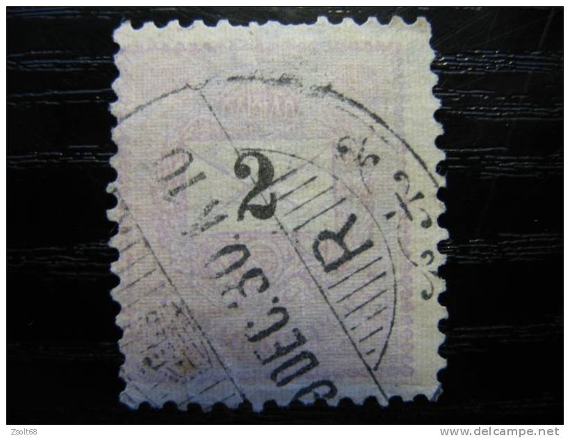 1889. BLACK NUMBERED 2  KRAJCAR WITH POSTMARK - Used Stamps