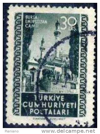 PIA - TURQUIE - 1952 : Mosquée Emir Sultan - (Yv 1153) - Used Stamps