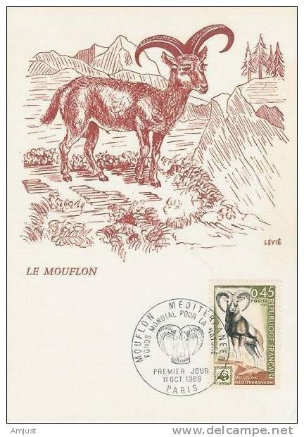 Carte Maximum,Maxi Cards, Le Mouflon - 1960-1969