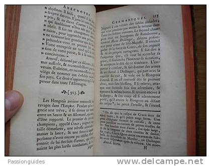 ANECDOTES GERMANIQUES DEPUIS AN FONDATION DE ROME 648 ET AVANT L'ERE CHRETIENNE 106... 1769 A.-G. CONTANT D'ORVILLE - 1701-1800