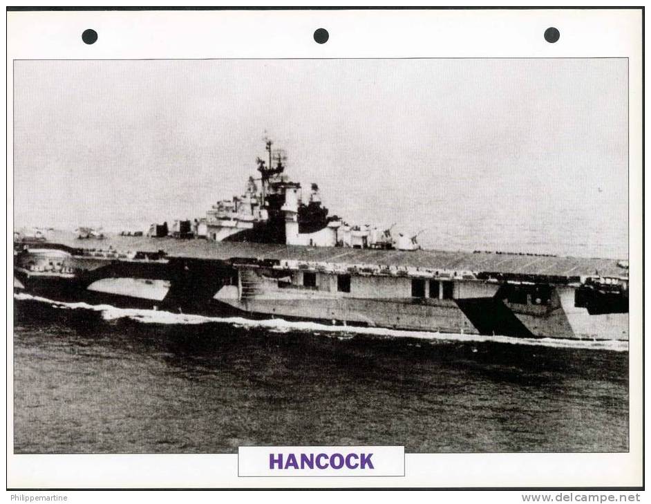 Etats Unis 1944 : Porte-avions HANCOCK - Bateaux