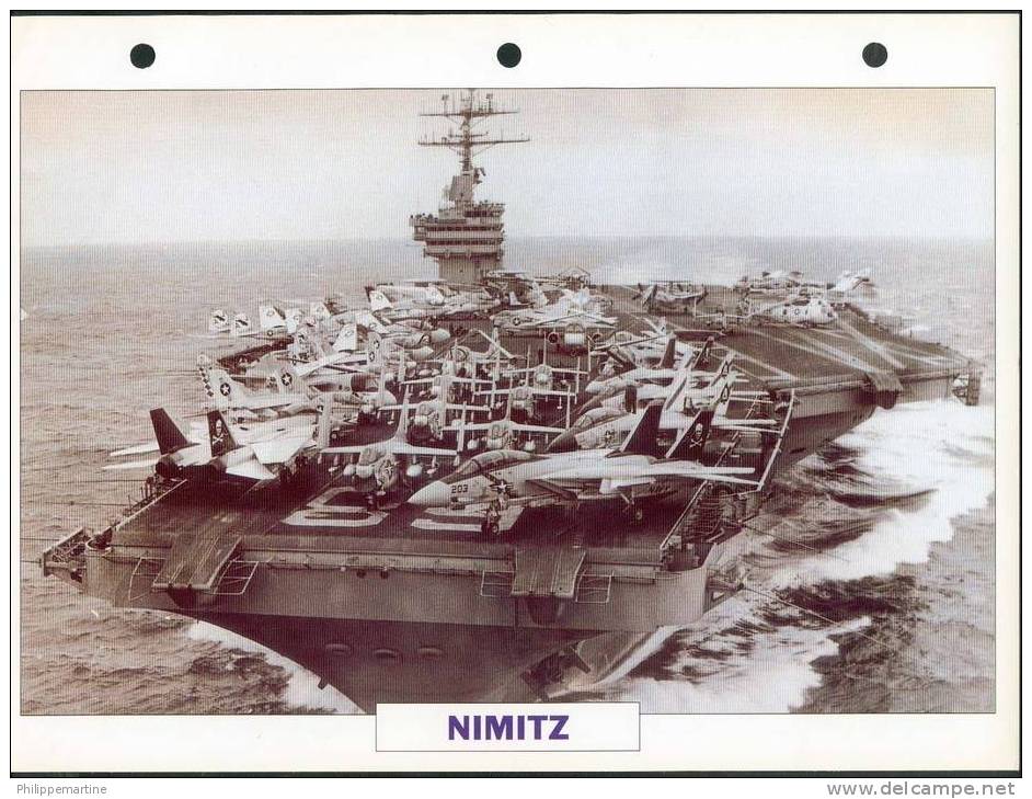 Etats Unis 1972 : Porte-avions Nucléaire NIMITZ - Bateaux