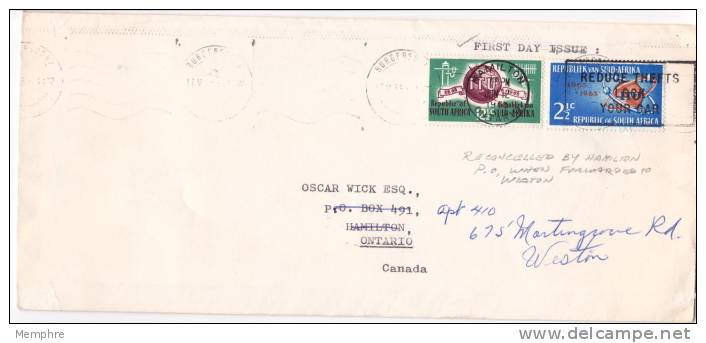 1965 FDC  ITU Centenary - FDC