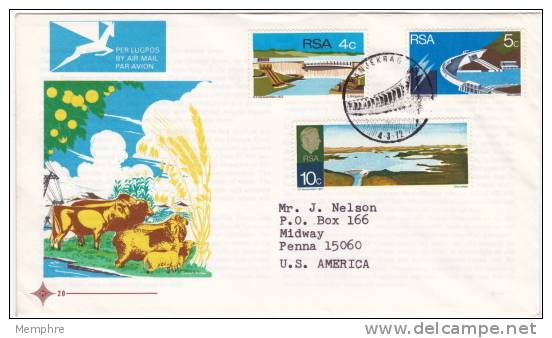 1972  Official   FDC # 20 Opening Of Verwoerd Dam  Includes Explanatory Note And Map Of Orange River Project - FDC