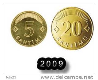 Latvia /Lettonia / Letland  2009 Year Coin Set  - UNC - Latvia