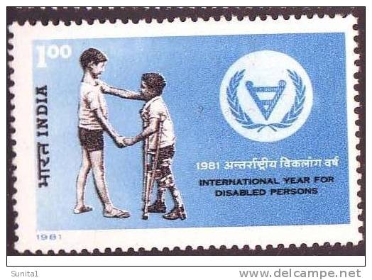 Handicapped, Disabled, Artificial Foot, S.G.1003, SCOTT 919, India 1981 - Unused Stamps