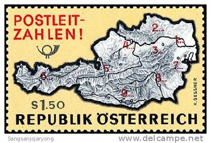 Postal, Austria Sc756 Postal Zone Number - Zipcode