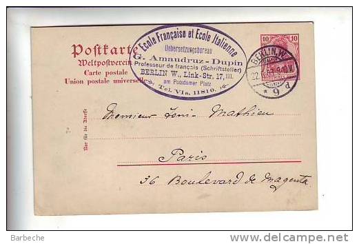 Carte Postale       ( Postée De Berlin)   1378 - 1877-1920: Semi-Moderne