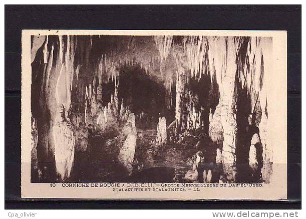 ALGERIE Bougie Route De Bougie à Djidjelli, Grotte De Dar El Oued, Stalagtites, Stalagmites, Ed LL 10, 192? - Bejaia (Bougie)