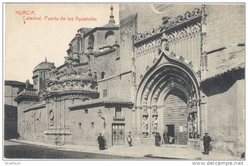 Murcia  Catedral Puerta De Los Apostoles Animadas 17.11.1924 - Murcia