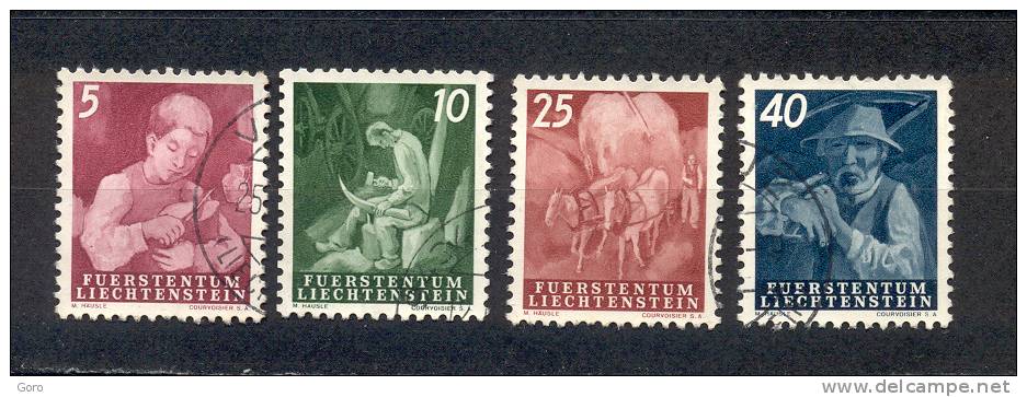 Liechtenstein   1951.-  Y&T Nº   251/52 - 255 - 257 - Gebraucht