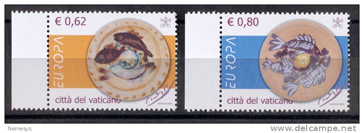 2005 VATICANO VATICAN - EUROPA ** BORDO DI FOGLIO - Unused Stamps