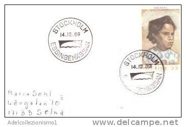 26177)lettera  Con 55 Svedesi  Da Stoccolma A Città Il 14-12-1969 - Storia Postale