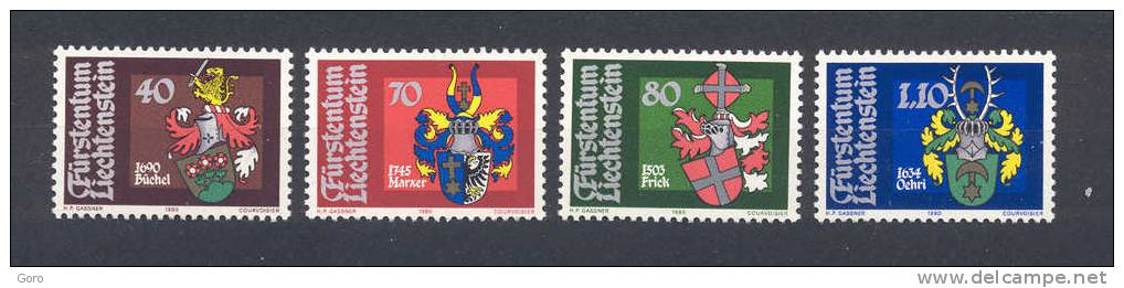 Liechtenstein   1980.-  Y&T Nº   684/87  ** - Unused Stamps