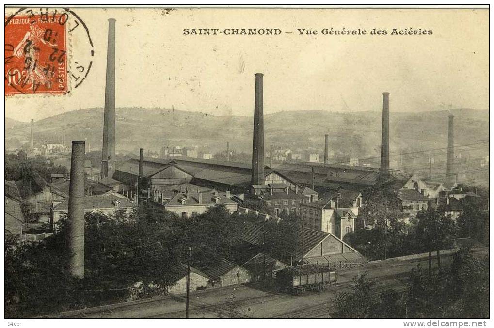 CPA ( 42)    SAINT  CHAMOND     Vue Generale Des Acieries - Saint Chamond