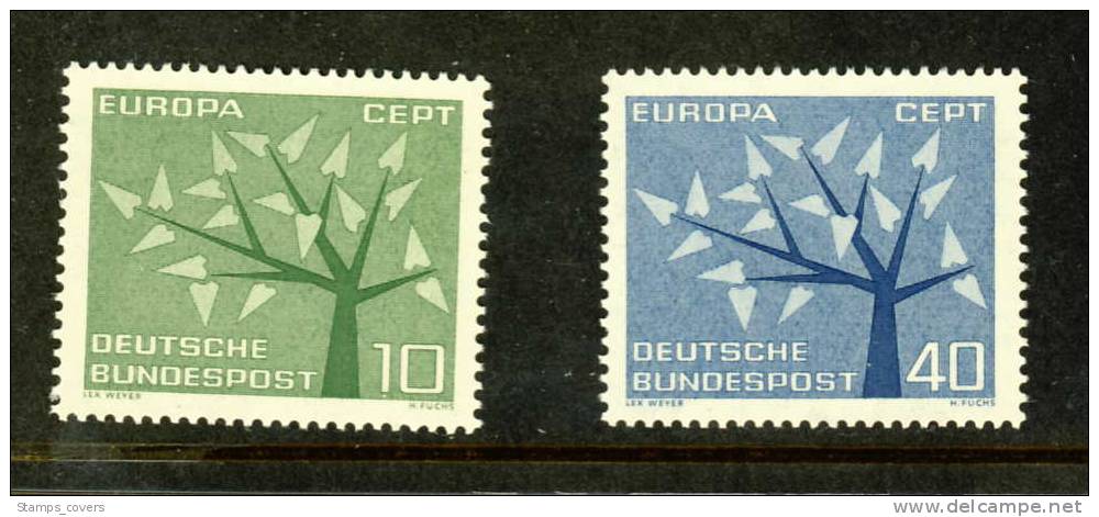 BUND MNH** MICHEL 383/84 EUROPA 1962 - 1962