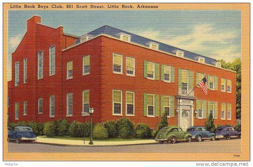 Little Rock Arkansas - Boys Club - Rue Street - Cars Voitures - 1940-50s - Neuve Unused - Little Rock