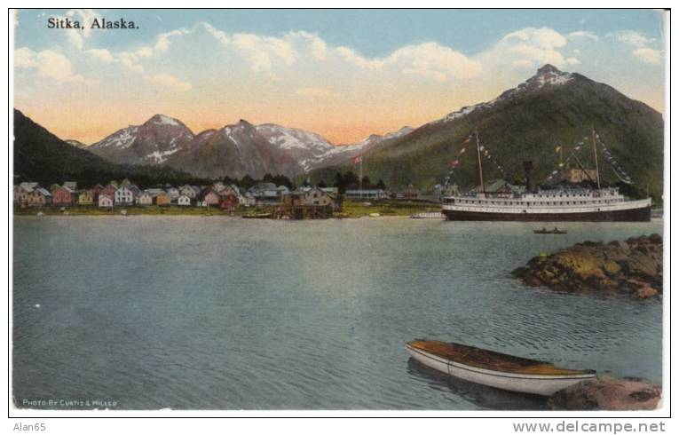 Seward AK Harbor Front, Steam Ship Ferry, On C1910s Vintage Postcard - Sonstige & Ohne Zuordnung