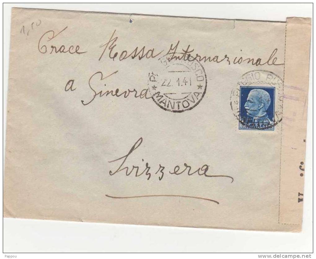 ITALIA     1 Lettre  Sensura  VI.I - Entiers Postaux