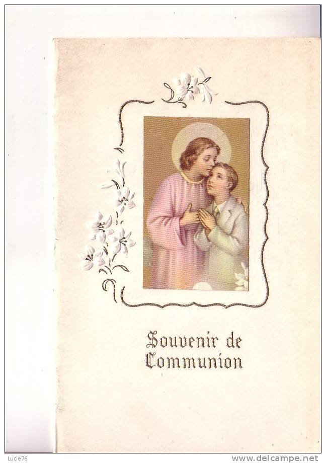 CARTE DOUBLE -  Souvenir De COMMUNION - Communie