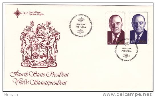 1978  Official FDC  # 3.10S  Vorster, President - FDC