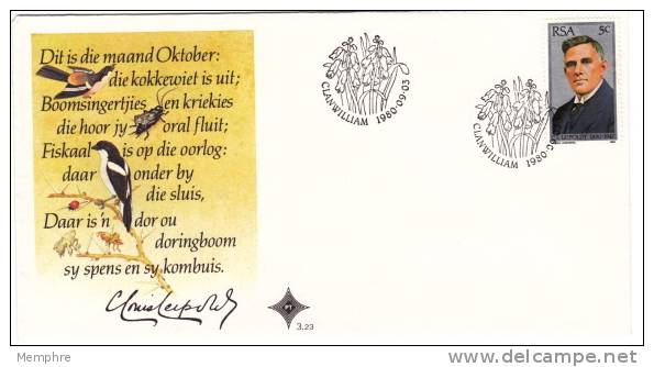 1979  Official FDC  # 3.23  Leipoldt, Writer And Physician - FDC