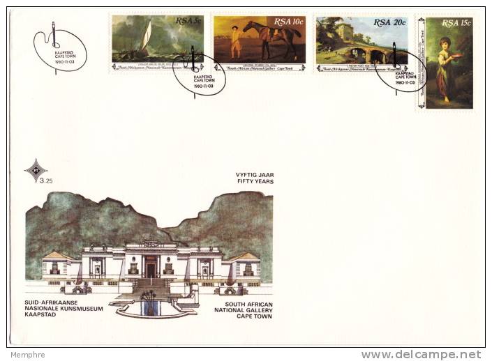 1980  Official FDC #3.25  National Gallery  Paintings - FDC