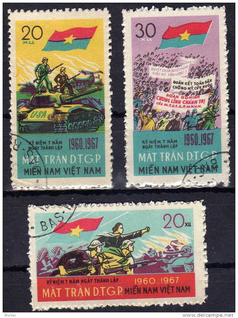 Befreiungsfront Vietcong Soldaten Mit Flagge Vietnam 12/14 O 15€ - Us Independence