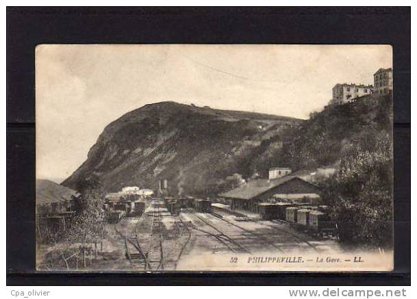 ALGERIE Philippeville Gare, Intérieur, Trains, Vue Générale, Ed LL 52, 191? - Skikda (Philippeville)