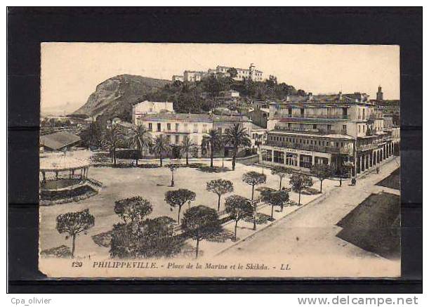 ALGERIE Philippeville Place De La Marine, Skikda, Kiosque à Musique, Ed LL 120, 191? - Skikda (Philippeville)