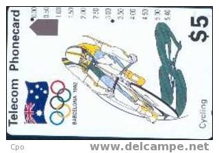 # AUSTRALIA 38 XXVth Olympiad,Barcelona 92 - Cycling 5 Anritsu  -sport,cyclisme,cycling- Tres Bon Etat - Australie