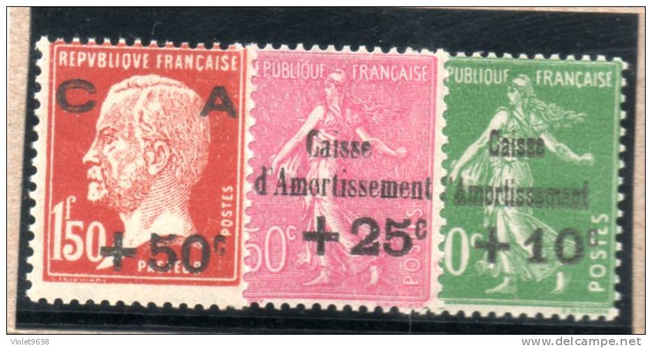 FRANCE : TP N° 253/255 ** - 1927-31 Cassa Di Ammortamento