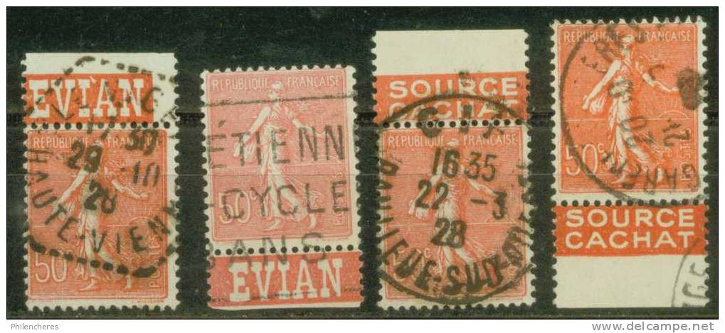 France Bande Publicitaire 4 Timbres Dallay N° 56 Oblitérés - Cote 10 Euros - Prix De Départ 3,3 Euros - Autres & Non Classés