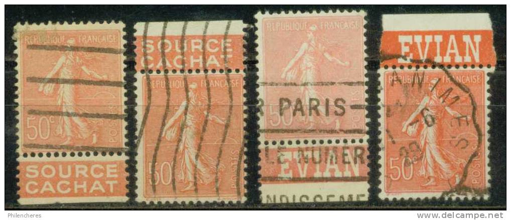 France Bande Publicitaire 4 Timbres Dallay N° 56 Oblitérés - Cote 10 Euros - Prix De Départ 3,3 Euros - Sonstige & Ohne Zuordnung