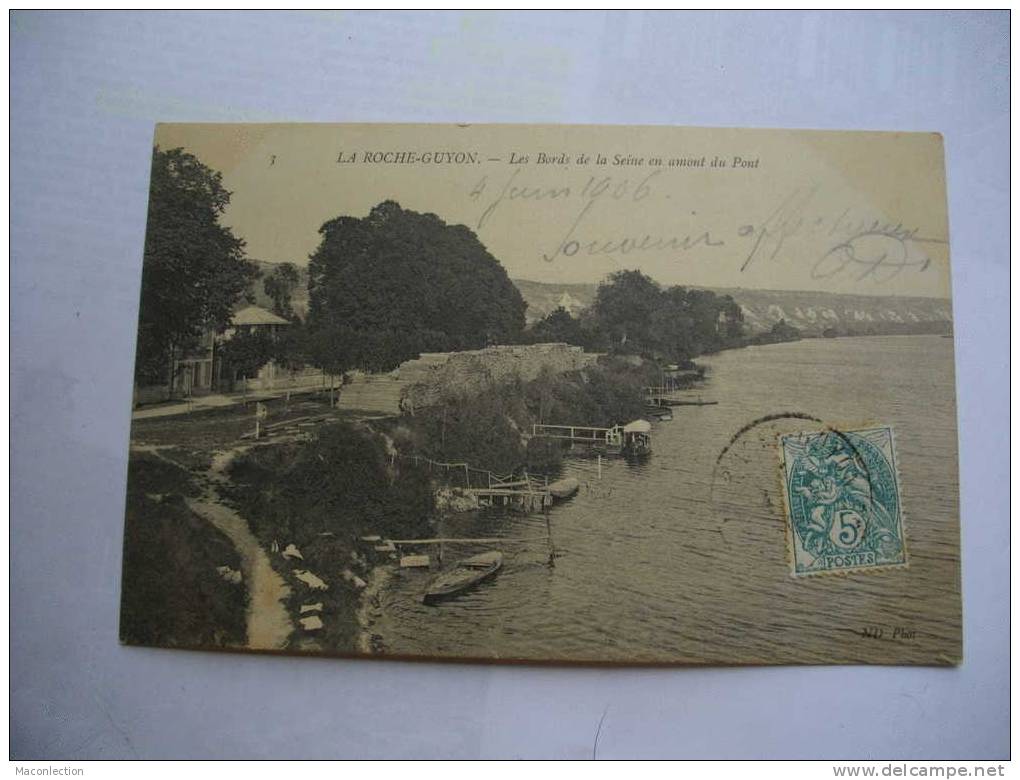 La Roche Guyon  Bords De La Seine En Amont Du Pont - La Roche Guyon