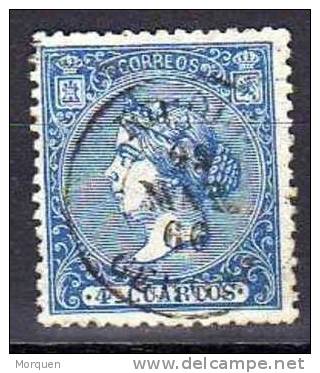 España Num 81.  4 Cuartos 1866. Fechador RIPOLL (Gerona) - Gebruikt