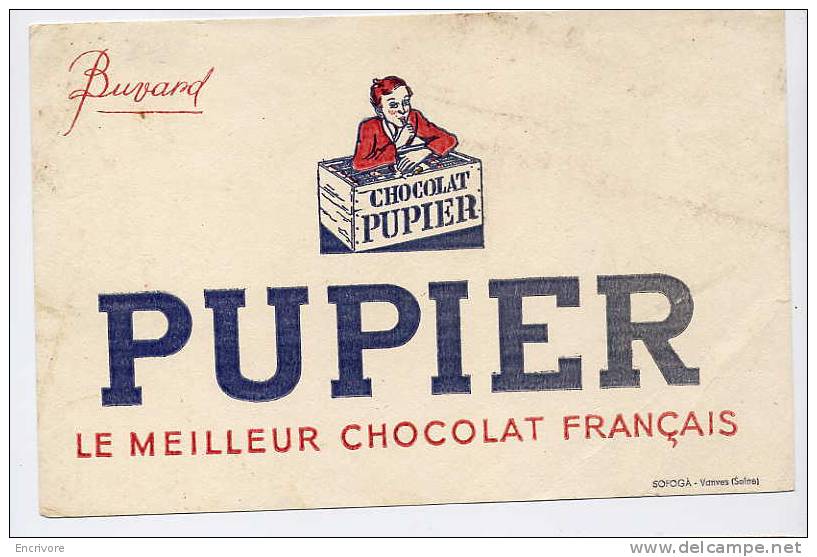 Buvard CHOCOLAT PUPIER Enfant Et Caisse De Chocolat - Chocolat