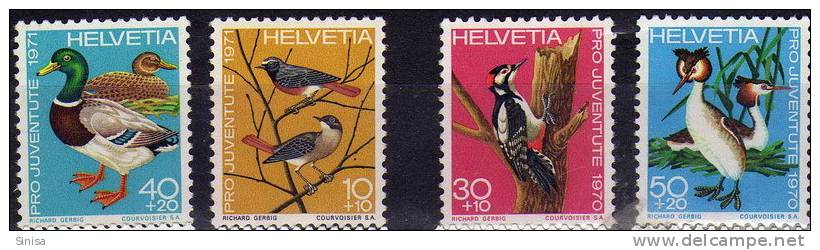 Switzerland / Birds - Unused Stamps