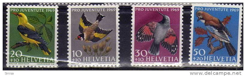 Switzerland / Birds - Unused Stamps