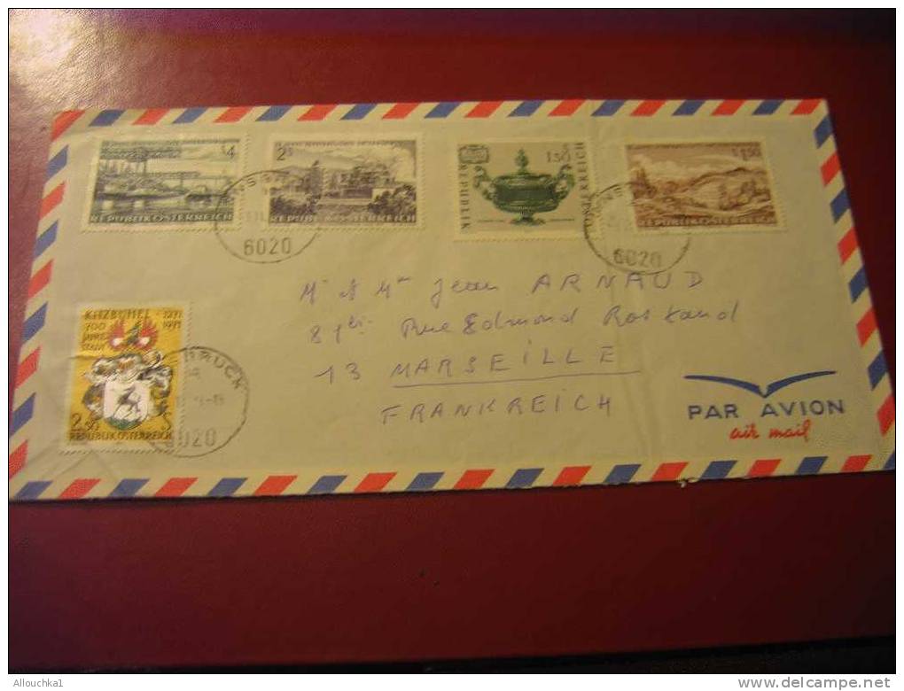 -MARCOPHILIE LETTRE- AUTRICHE -REP-OSTERREICH  -POUR MARSEILLE FRANCE- PAR AVION-BY AIR MAIL - Maschinenstempel (EMA)