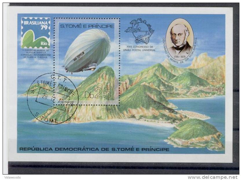 Sao Tome - Foglietto Usato: Zeppelin - Zeppelin