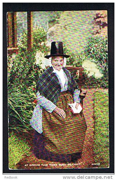 Wales Ethnic Postcard - At Evening Time There Shall Be Light - Welsh Lady Reading A Book - Ref 413 - Unclassified