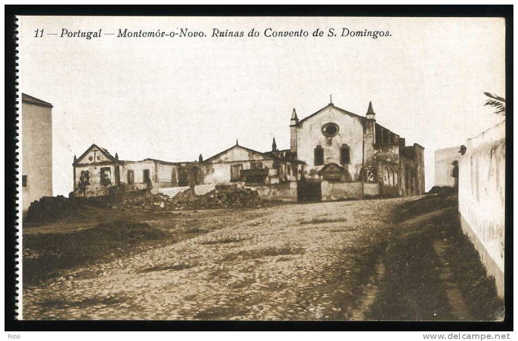 REAL PHOTO POSTCARD MONTEMOR O NOVO RUINAS CONVENTO EVORA CARTE POSTALE - Evora