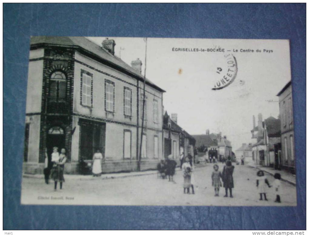 VDS CPA EGRISELLES LE BOCAGE LE CENTRE DU PAYS ANIMATION EXCEPTIONNELLE CARTE RARE - Egriselles Le Bocage