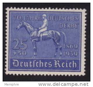 1939 Horse With Rider German Derby  Sc B144  MNH  ** - Unused Stamps