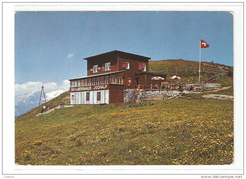 Suisse- Schweiz -Zwitserland Switzerland.  Churwalden 1971 Berg Und Skihaus Jochalp.Bes.Fam.A.Salzgeber(2scans) - Churwalden