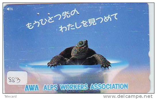 Telecarte Japonaise (883)  TURTLE * TORTUE * SCHILDKRÖTE SCHILDPAD * Telefonkarte Japan  Phonecard - Turtles