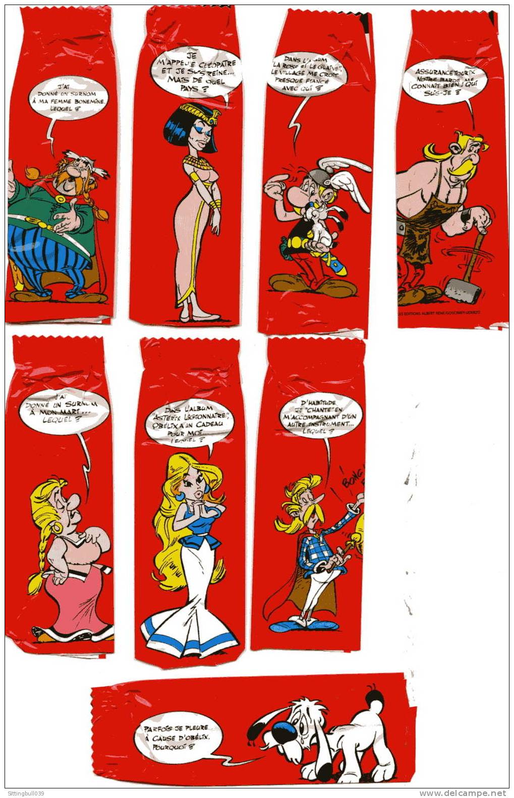 ASTERIX. DANS LES CHOCOTOONS DE VERKADE. EMBALLAGE CARTONNE PUB ET 6 SACHETS ASTERIX.1994  Ed. A. R/GOSCINNY-UDERZO - Asterix