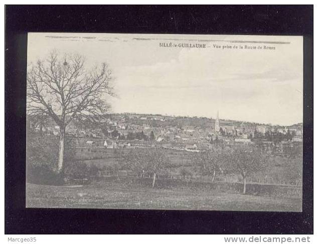 Sillé Le Guillaume Vue Prise De La Route De Rouez édit.chesnais  Belle Carte - Sille Le Guillaume